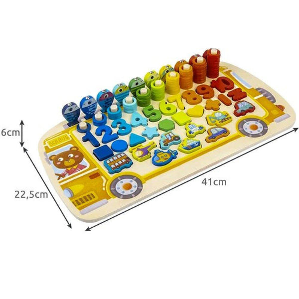 Lesena sestavljanka - sorter 6v1 - Be Baby